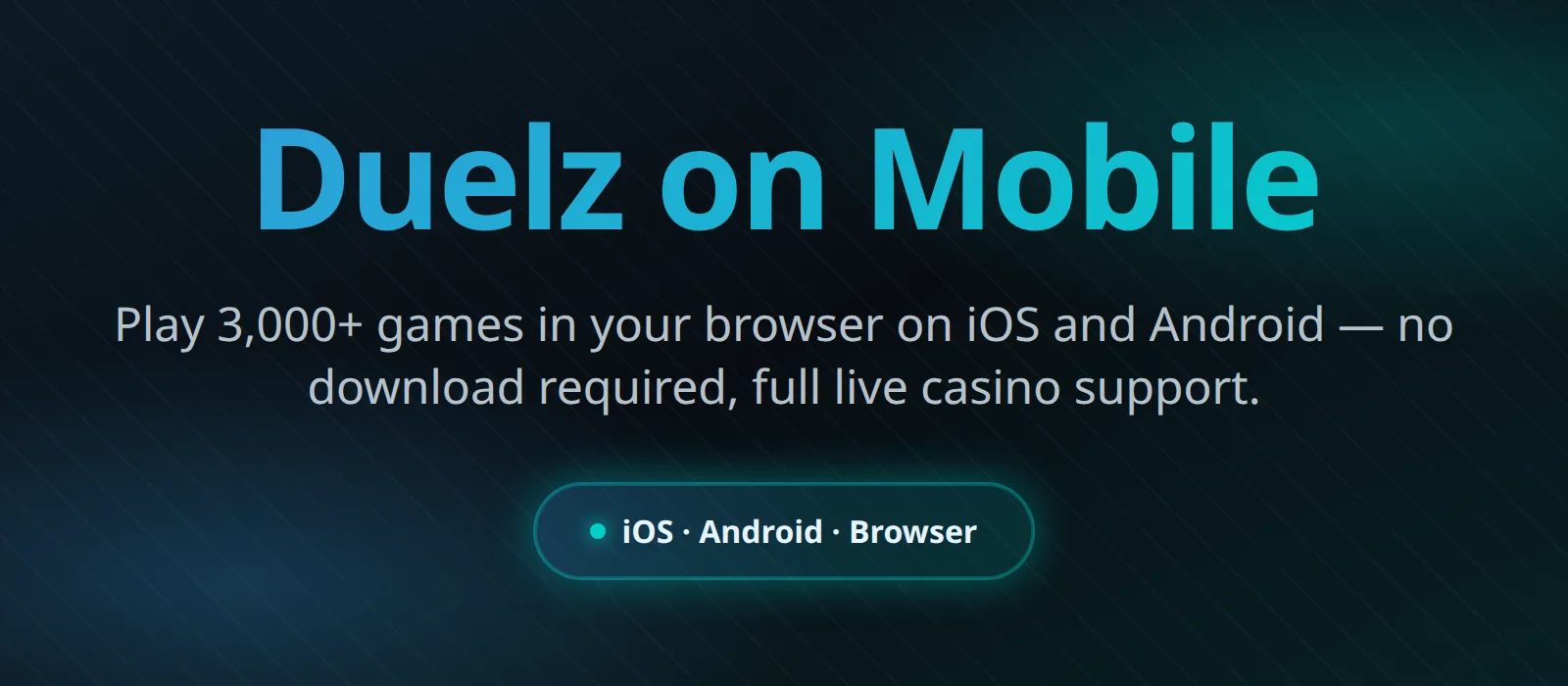 Duelz Casino on mobile browser