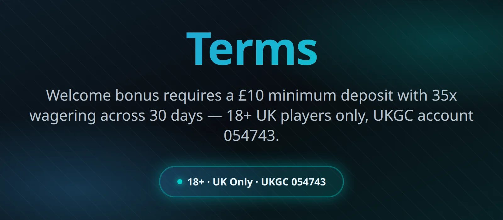 Duelz Casino terms of use - affiliate review site